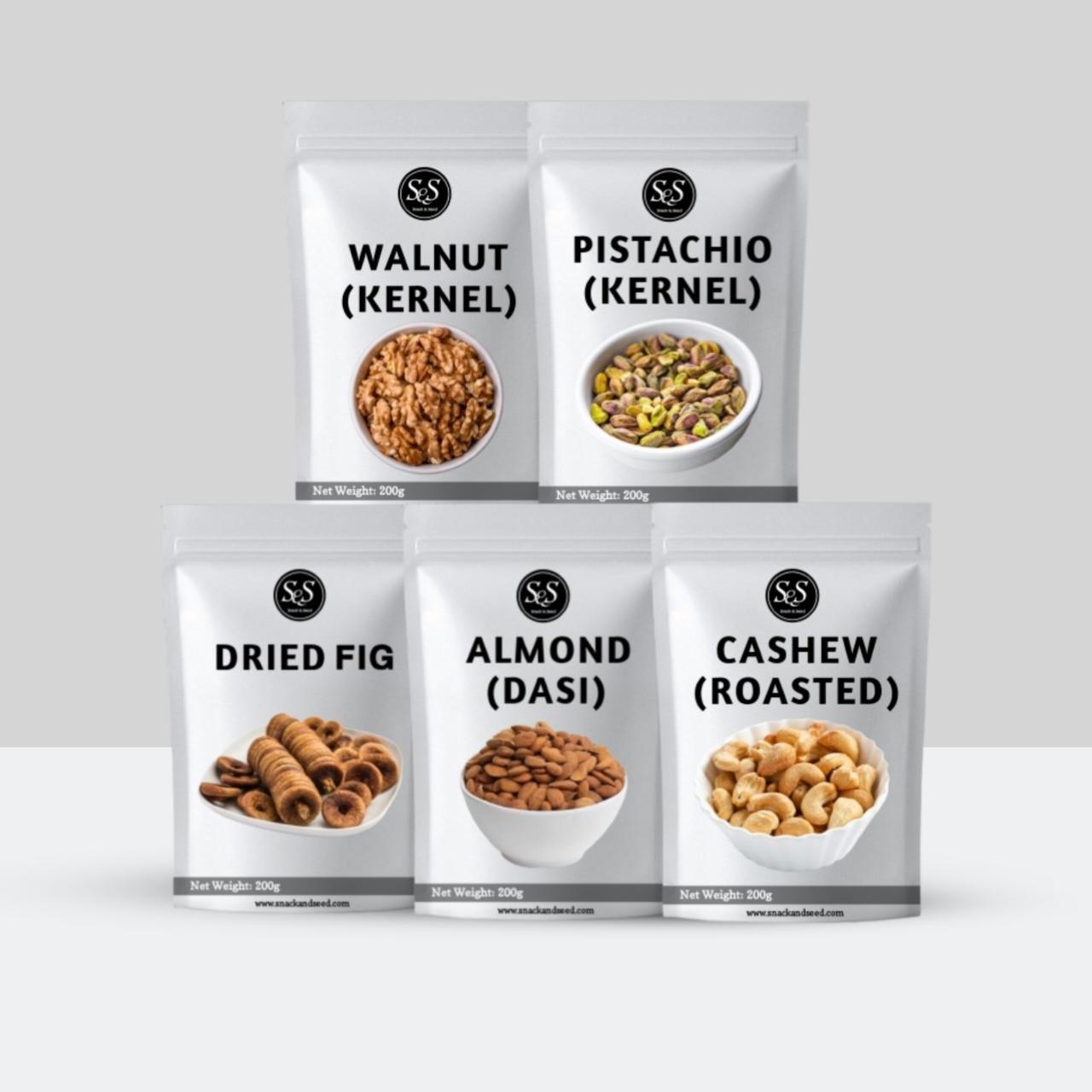 1KG DRY FRUITS BUNDLE (200GRAMS EACH)